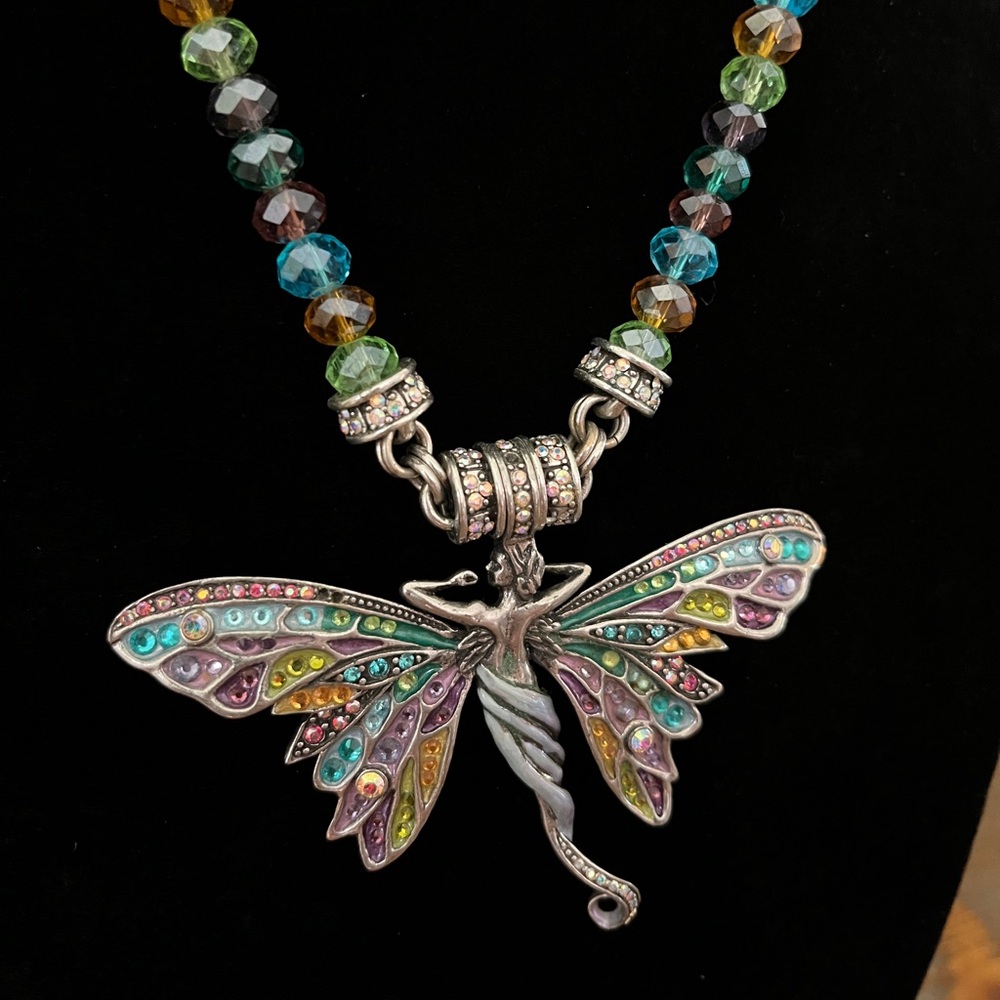 Ethereal Vintage Unique Fairy Pendant Necklace